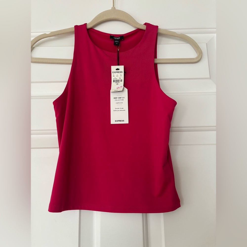 High neck pink crop top
